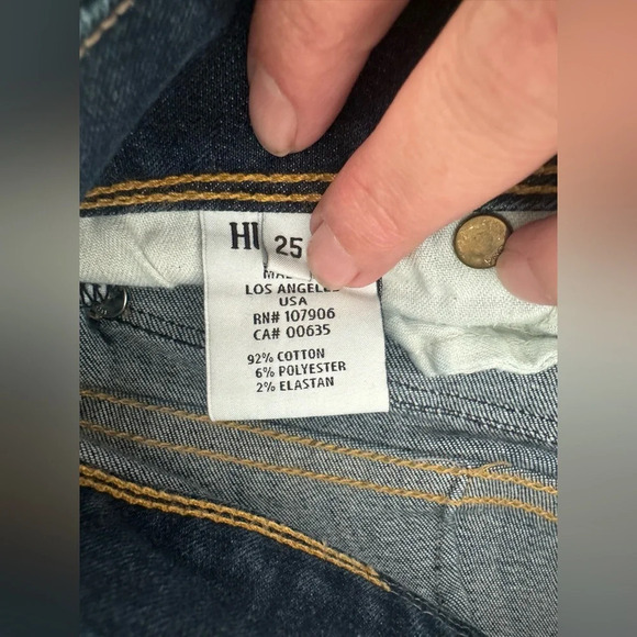 Hudson Beth Mid-Rise Baby Bootcut Jean Medium Wash  Button Flap Pockets Size 25 - Picture 10 of 11